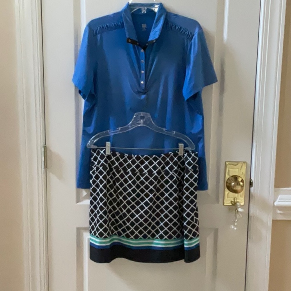 Tail Black/White/Blue Mini Skorts and Shirt